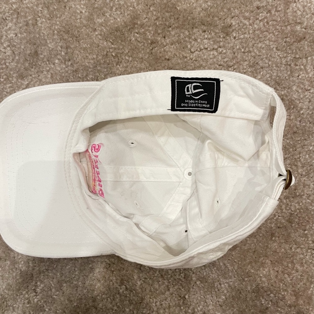 Pink's Hot Dogs White Baseball Cap Hat - Picture 3 of 4